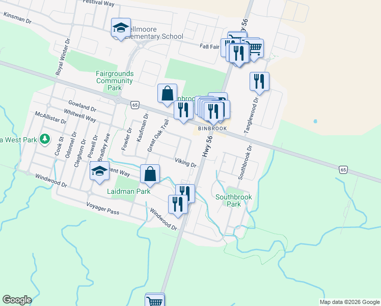 map of restaurants, bars, coffee shops, grocery stores, and more near 111 Donald Bell Drive in Hamilton