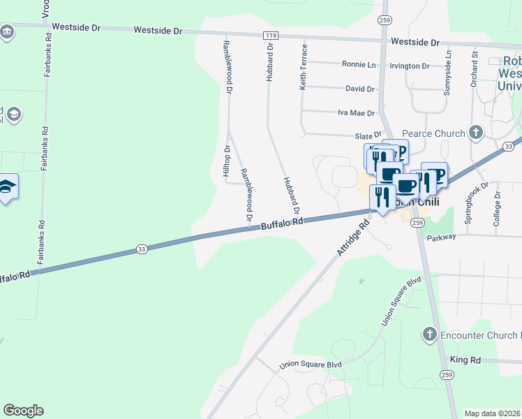 map of restaurants, bars, coffee shops, grocery stores, and more near 4478 Buffalo Road in North Chili