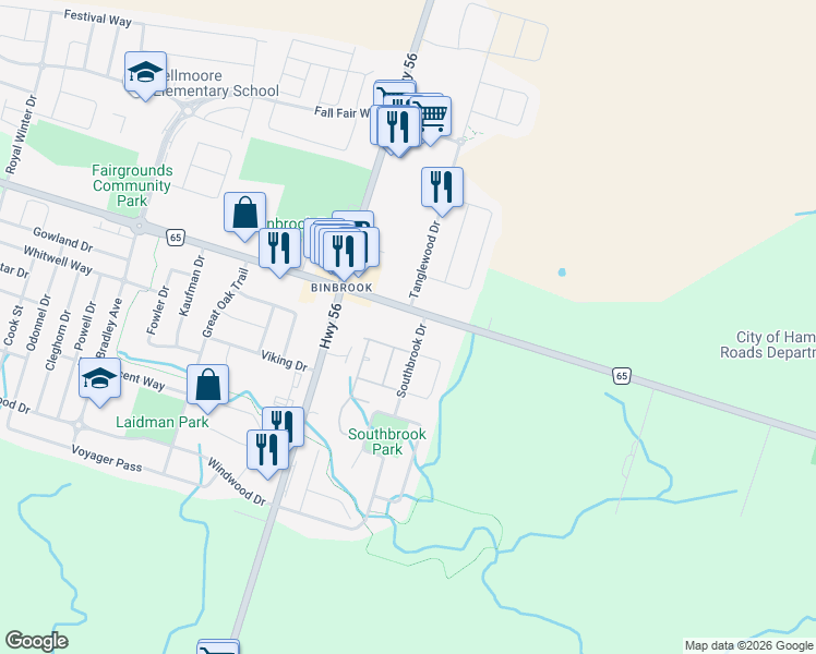 map of restaurants, bars, coffee shops, grocery stores, and more near 1 Switzer Crescent in Hamilton