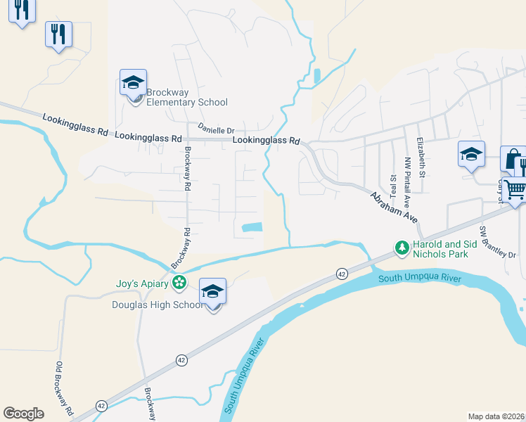 map of restaurants, bars, coffee shops, grocery stores, and more near 100 Northwest Serengeti Drive in Winston