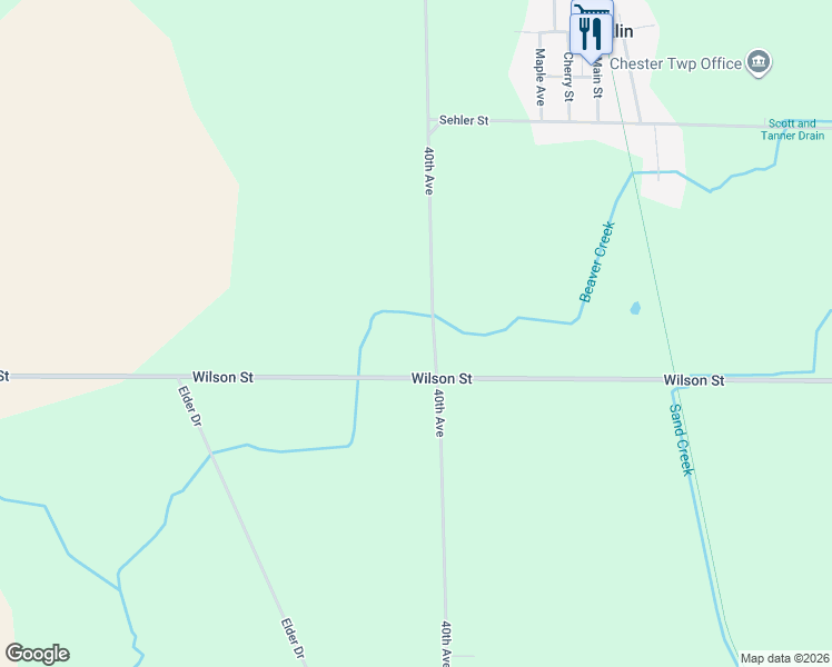 map of restaurants, bars, coffee shops, grocery stores, and more near 19235 40th Avenue in Conklin