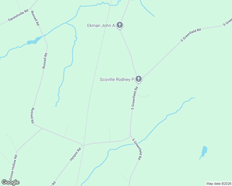map of restaurants, bars, coffee shops, grocery stores, and more near 111 South Greenfield Road in Greenfield Center