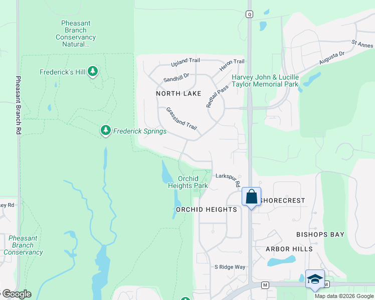 map of restaurants, bars, coffee shops, grocery stores, and more near 5806 Sandhill Drive in Middleton