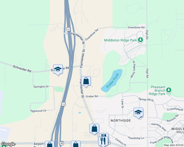 map of restaurants, bars, coffee shops, grocery stores, and more near 3919 Parmenter Street in Middleton