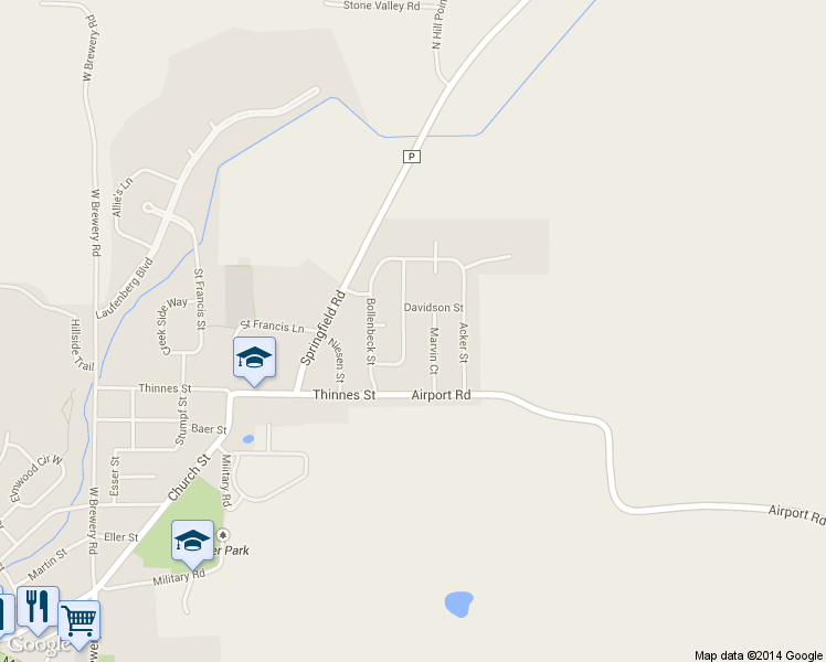 map of restaurants, bars, coffee shops, grocery stores, and more near 3036 Melody Parkway in Cross Plains