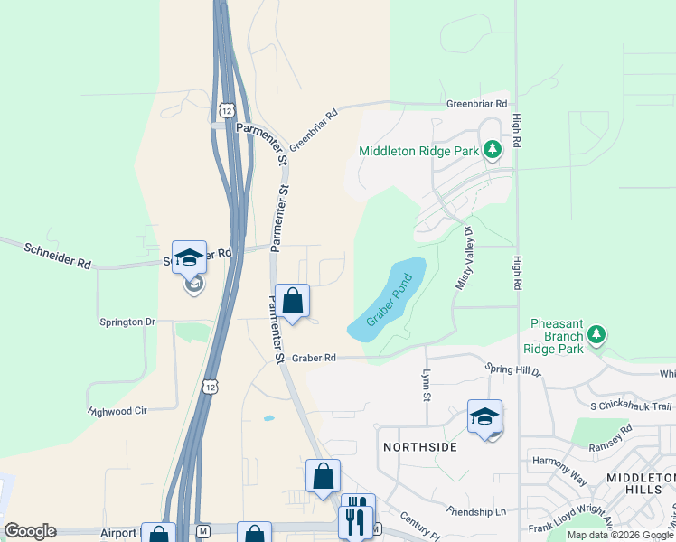map of restaurants, bars, coffee shops, grocery stores, and more near 7238 Lily Lane in Middleton
