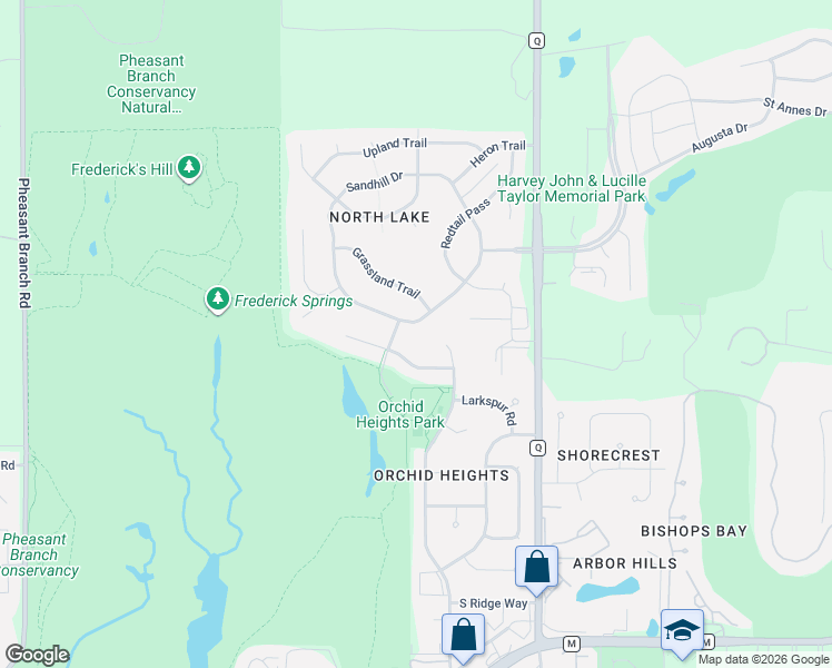 map of restaurants, bars, coffee shops, grocery stores, and more near 5806 Sandhill Drive in Middleton