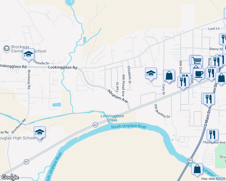 map of restaurants, bars, coffee shops, grocery stores, and more near 182 Northwest Woodduck Street in Winston