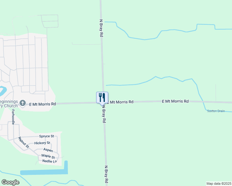 map of restaurants, bars, coffee shops, grocery stores, and more near 3009 East Mount Morris Road in Mount Morris