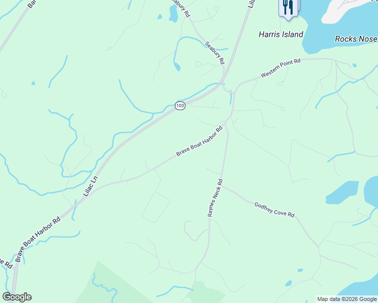 map of restaurants, bars, coffee shops, grocery stores, and more near 19 Raynes Neck Road in York