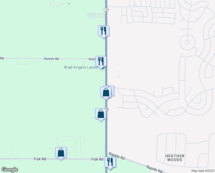 map of restaurants, bars, coffee shops, grocery stores, and more near 1156 Lockwood Drive in Lockport