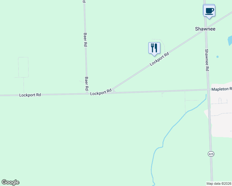 map of restaurants, bars, coffee shops, grocery stores, and more near Mapleton Road in Sanborn