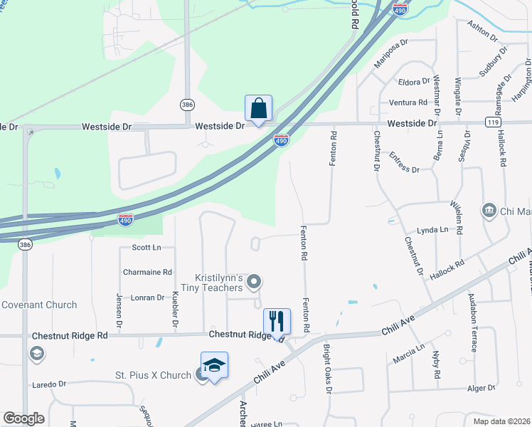 map of restaurants, bars, coffee shops, grocery stores, and more near in Monroe County