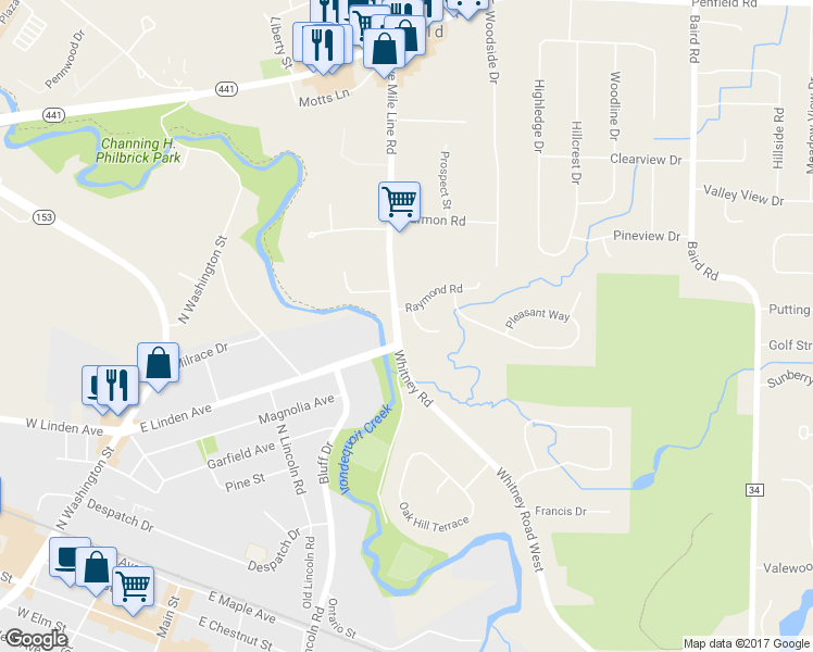 map of restaurants, bars, coffee shops, grocery stores, and more near 11 Glen Circle in Penfield