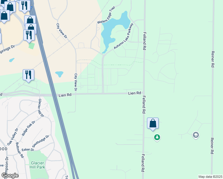 map of restaurants, bars, coffee shops, grocery stores, and more near 5707 Summer Shine Drive in Madison
