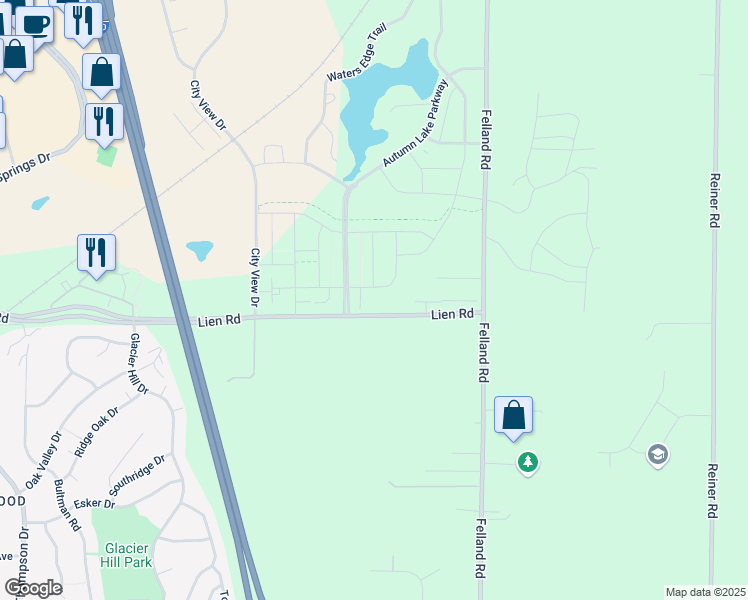 map of restaurants, bars, coffee shops, grocery stores, and more near 5707 Summer Shine Drive in Madison