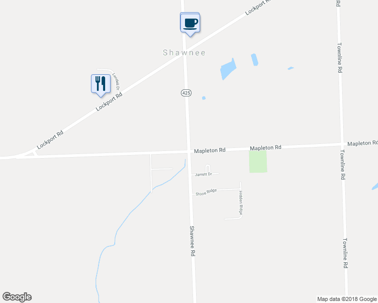 map of restaurants, bars, coffee shops, grocery stores, and more near Mapleton Road in North Tonawanda