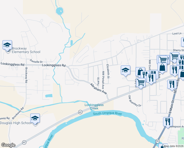 map of restaurants, bars, coffee shops, grocery stores, and more near 182 Northwest Woodduck Street in Winston