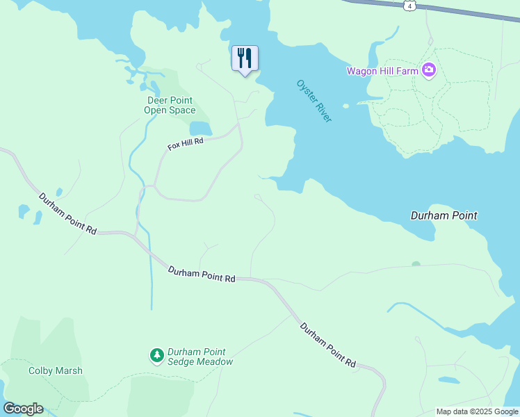 map of restaurants, bars, coffee shops, grocery stores, and more near 23 Mathes Cove Road in Durham