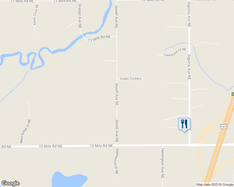 map of restaurants, bars, coffee shops, grocery stores, and more near 8655 Jewell Avenue Northeast in Comstock Park