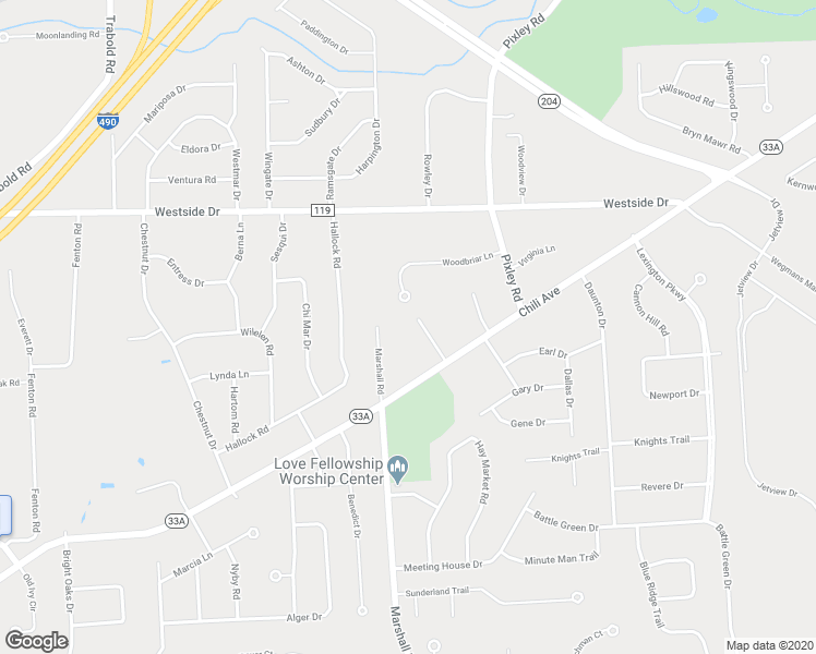 map of restaurants, bars, coffee shops, grocery stores, and more near 11 Wyncrest Drive in Rochester
