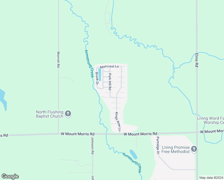 map of restaurants, bars, coffee shops, grocery stores, and more near 7280 West Mount Morris Road in Flushing