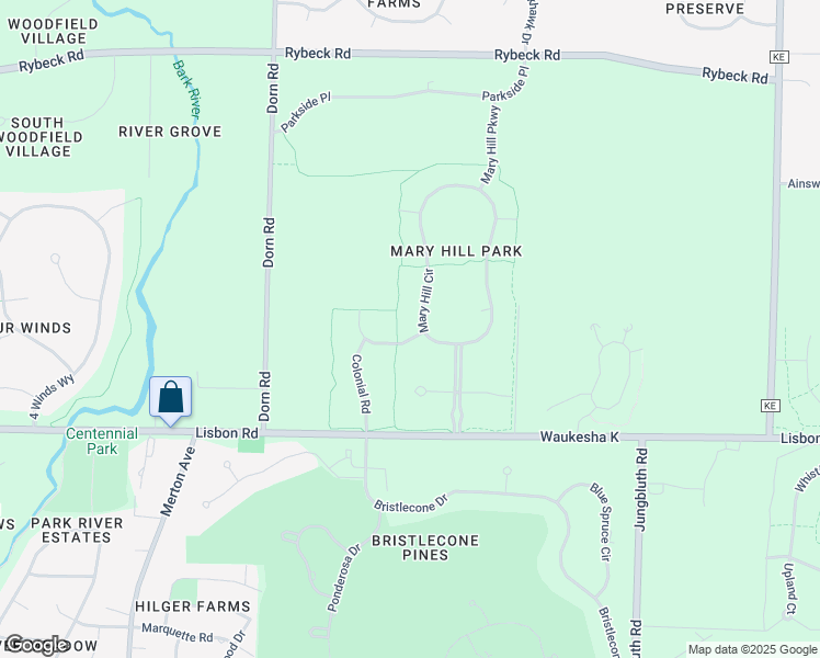 map of restaurants, bars, coffee shops, grocery stores, and more near 1286 Mary Hill Circle in Hartland