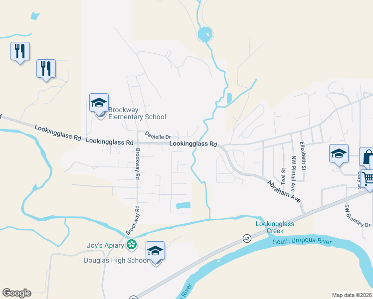 map of restaurants, bars, coffee shops, grocery stores, and more near 128 Watusi Court in Winston