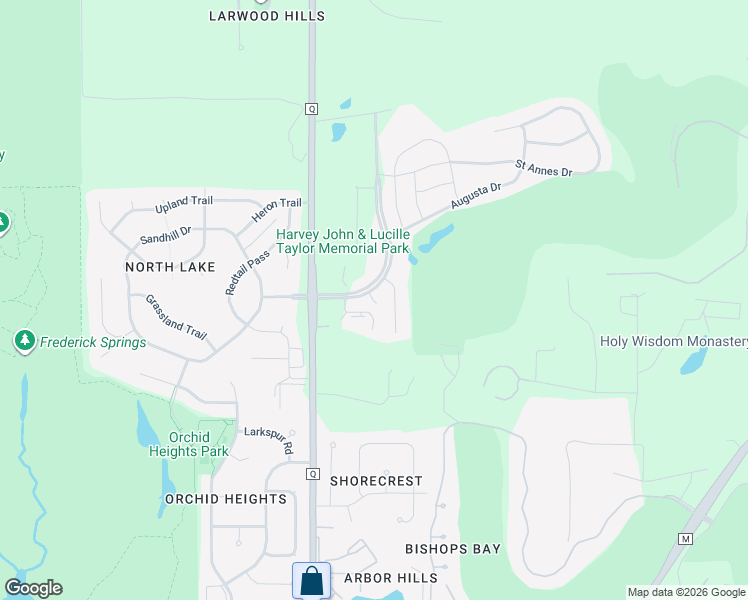 map of restaurants, bars, coffee shops, grocery stores, and more near 5269 Bishops Bay Parkway in Waunakee