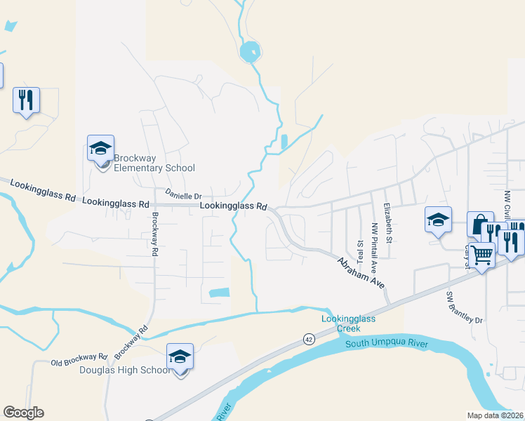 map of restaurants, bars, coffee shops, grocery stores, and more near 157 Northwest Bree Drive in Winston