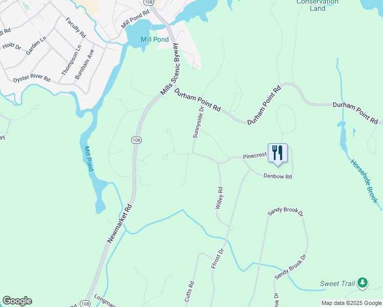 map of restaurants, bars, coffee shops, grocery stores, and more near 28 York Drive in Durham