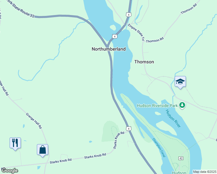 map of restaurants, bars, coffee shops, grocery stores, and more near 224 U.S. 4 in Schuylerville