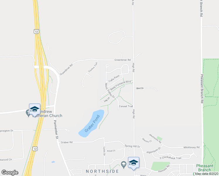 map of restaurants, bars, coffee shops, grocery stores, and more near 7163 Calla Pass in Middleton