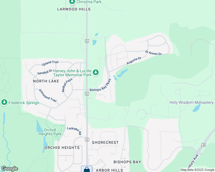 map of restaurants, bars, coffee shops, grocery stores, and more near 5241 Bishops Bay Parkway in Waunakee