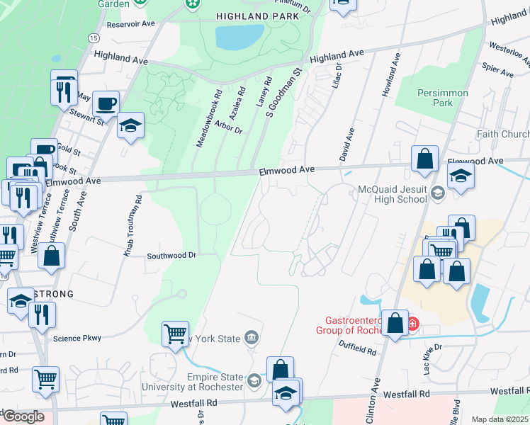 map of restaurants, bars, coffee shops, grocery stores, and more near Brickstone Circle in Brighton