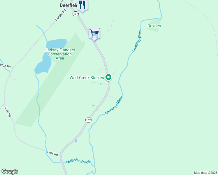 map of restaurants, bars, coffee shops, grocery stores, and more near 34 Raymond Road in Deerfield