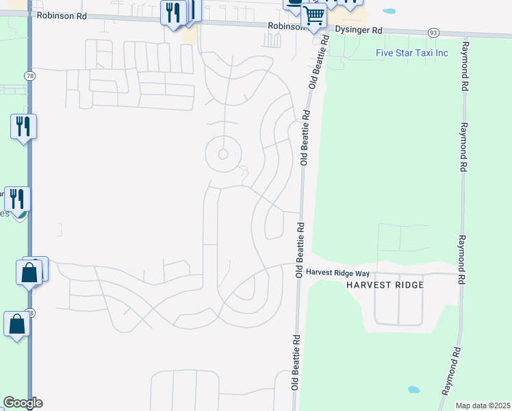 map of restaurants, bars, coffee shops, grocery stores, and more near 406 Birchwood Drive in Lockport