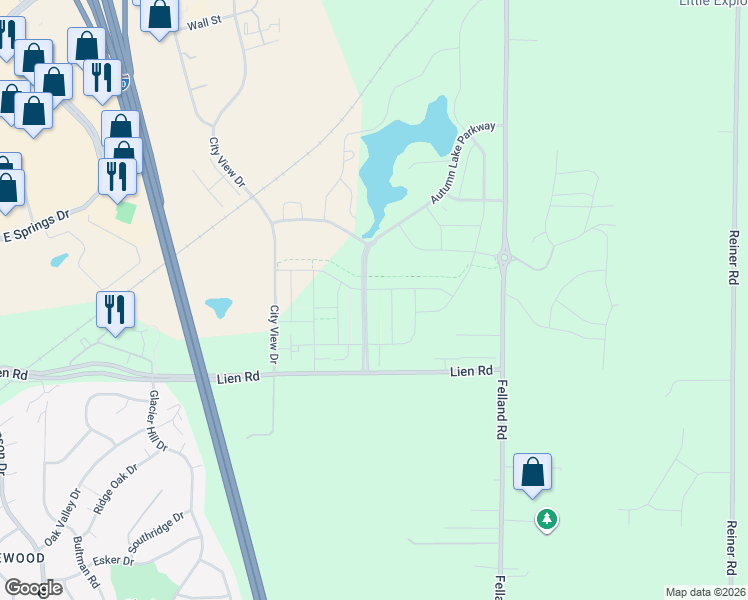 map of restaurants, bars, coffee shops, grocery stores, and more near 1834 Red Fern Lane in Madison