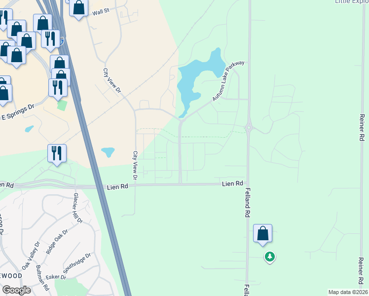 map of restaurants, bars, coffee shops, grocery stores, and more near 1834 Red Fern Lane in Madison