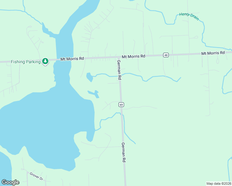 map of restaurants, bars, coffee shops, grocery stores, and more near 5042 Holloway Drive in Columbiaville