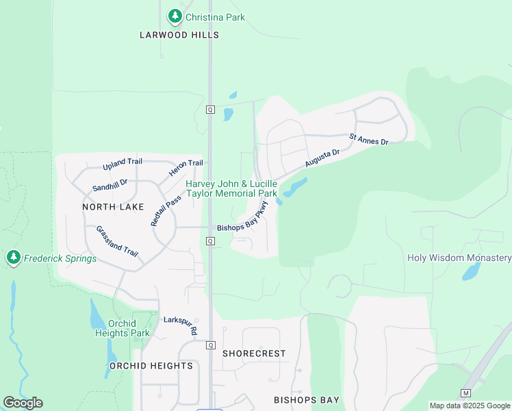 map of restaurants, bars, coffee shops, grocery stores, and more near 5241 Bishops Bay Parkway in Waunakee