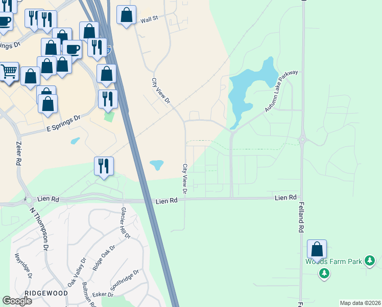 map of restaurants, bars, coffee shops, grocery stores, and more near 1804 Twin Fawn Trail in Madison