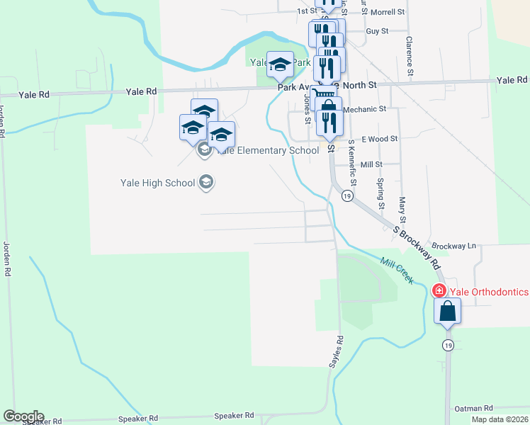 map of restaurants, bars, coffee shops, grocery stores, and more near 118 Mccoll Street in Yale