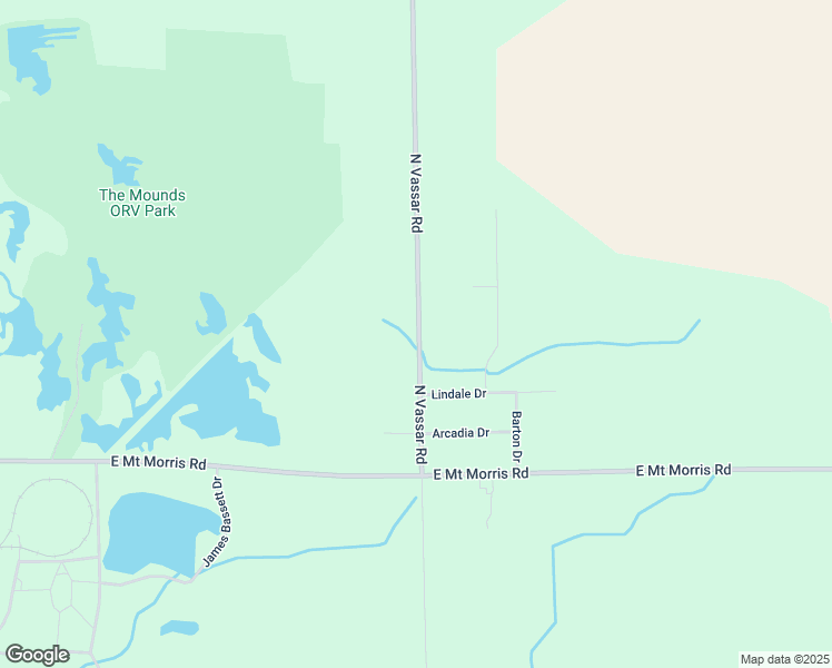 map of restaurants, bars, coffee shops, grocery stores, and more near 8168 North Vassar Road in Mount Morris