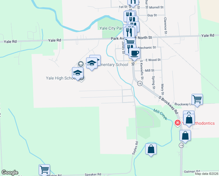 map of restaurants, bars, coffee shops, grocery stores, and more near 118 Mccoll St in Yale