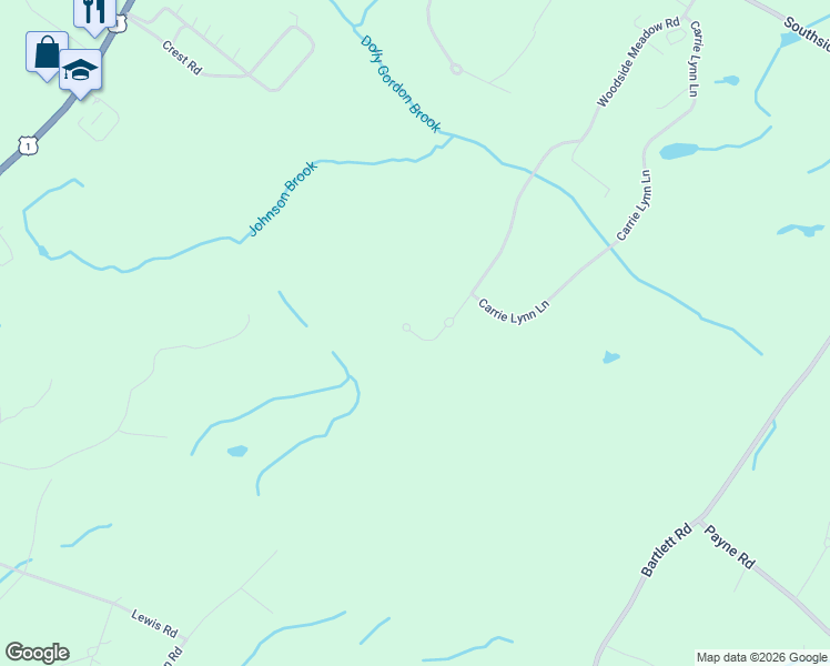 map of restaurants, bars, coffee shops, grocery stores, and more near 165 Woodside Meadow Road in York