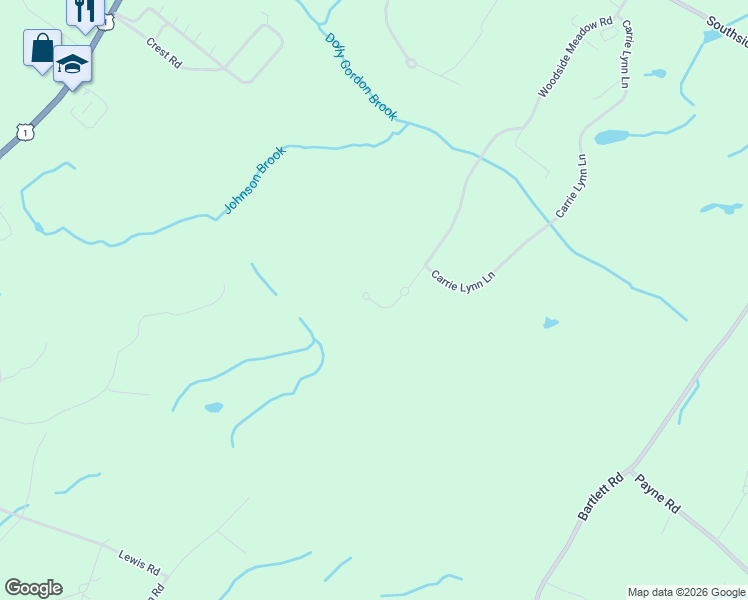 map of restaurants, bars, coffee shops, grocery stores, and more near 165 Woodside Meadow Road in York
