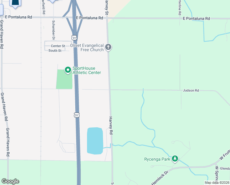 map of restaurants, bars, coffee shops, grocery stores, and more near 1615 Judson Road in Spring Lake