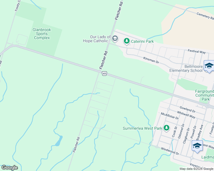 map of restaurants, bars, coffee shops, grocery stores, and more near 25 Awrey Terrace in Hamilton