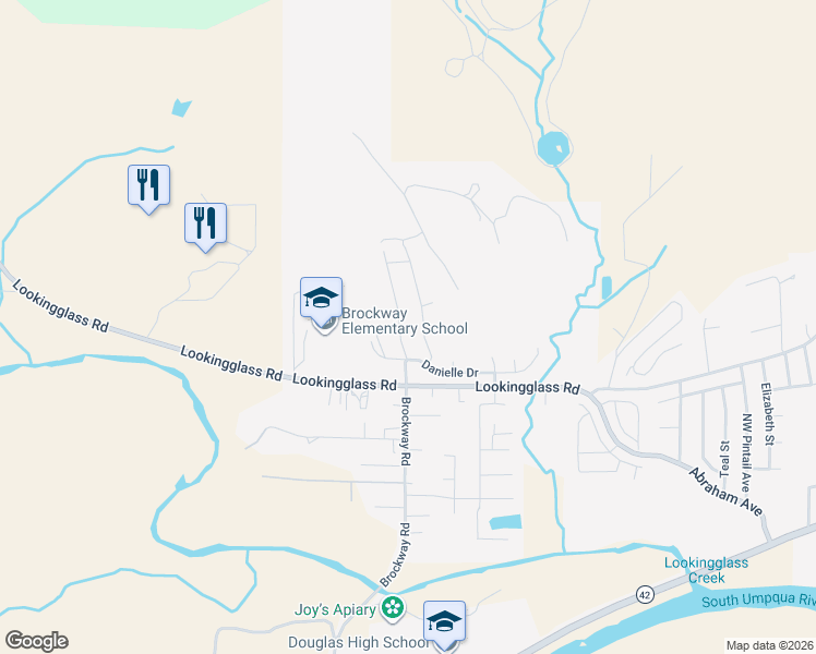 map of restaurants, bars, coffee shops, grocery stores, and more near 2591 Brockway Road in Winston